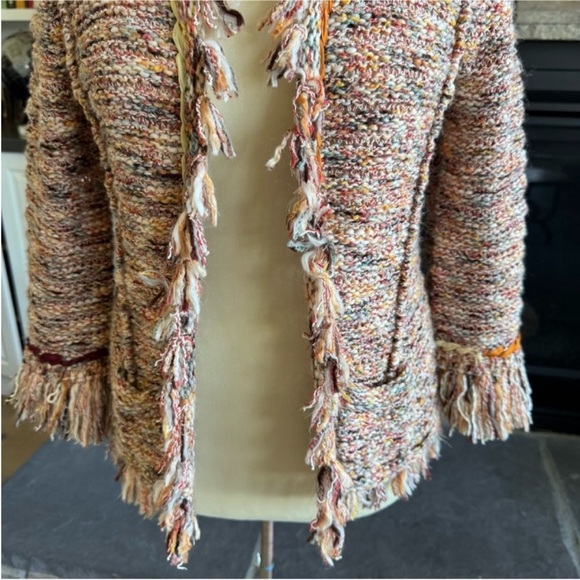 Anthropologie Textured Fringe Blazer in Multicolor - Picture 7 of 14